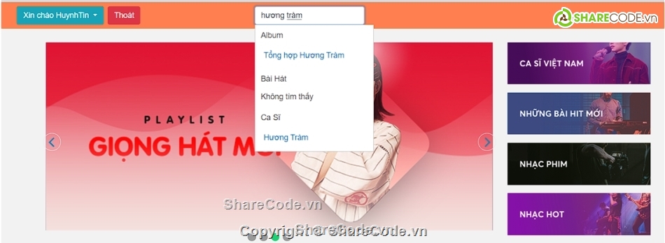 web âm nhạc,code web nghe nhạc đẹp,full code web nghe nhạc online